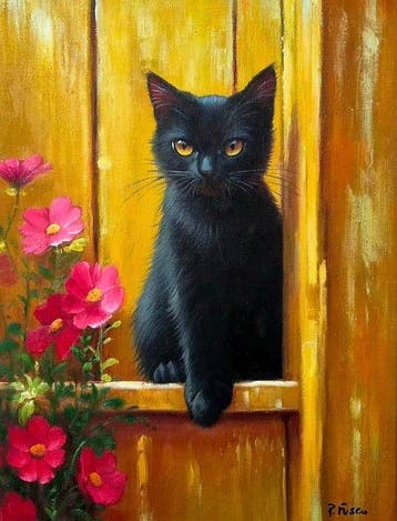 Pietro Fusco (1980) - Il gatto tra i fiori