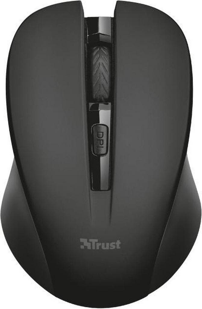 Trust Mydo - Stille Draadloze Muis - Zwart, Computers en Software, Muizen, Verzenden