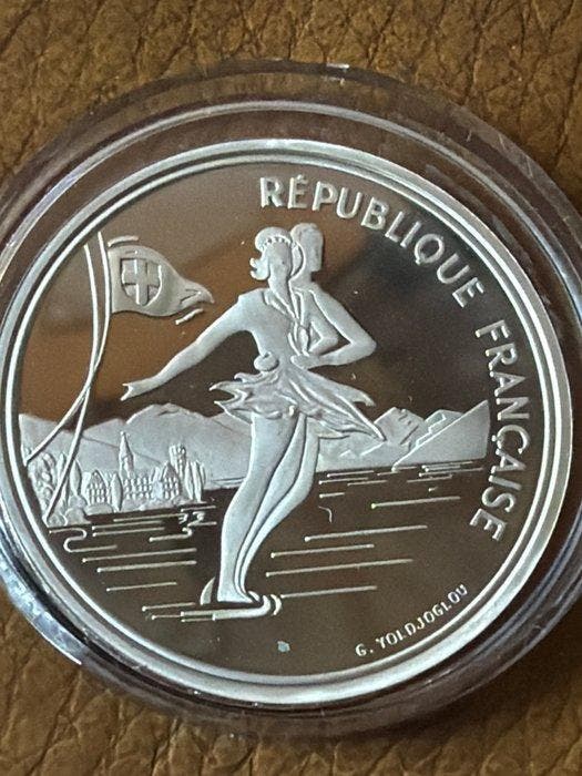 Frankrijk. 100 Francs 1992 Albertville Eiskunstlauf - 22.2g, Postzegels en Munten, Munten | Europa | Niet-Euromunten