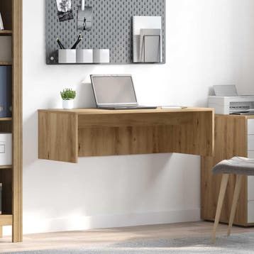 vidaXL Wandbureau Artisan Eiken Bewerkt hout 100 x 45 x 30, Verzenden, Nieuw