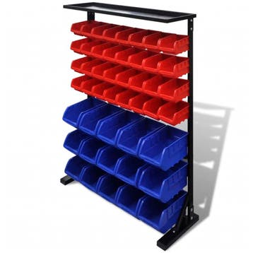 vidaXL Garage opbergrek (Blauw en Rood), Doe-het-zelf en Verbouw, Verzenden, Nieuw