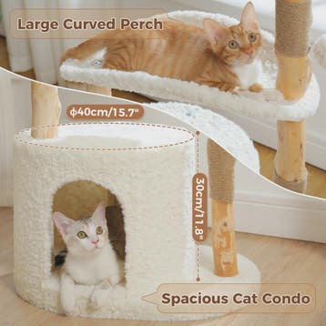 Luxe Kattenboom met Natuurlijk Hout, Wicker Mand & Krabpalen, Dieren en Toebehoren, Kattenmanden, Verzenden, Nieuw