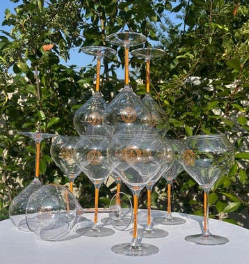 Champagneglas - Veuve Clicquot Yellow Stem Champagne Glazen,