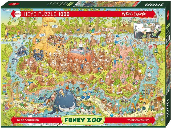 Funky Zoo - Australian Habitat Puzzel (1000 stukjes) | Heye, Hobby en Vrije tijd, Denksport en Puzzels, Nieuw, Verzenden