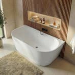 Ligbad Isia  170 x 75 x 60 cm Half Vrijstaand Bad wit, Doe-het-zelf en Verbouw, Sanitair, Verzenden, Nieuw, Bad