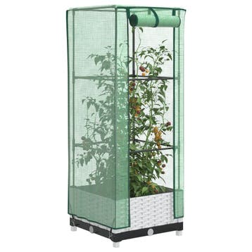 vidaXL Plantenbak verhoogd met kashoes 40x40x123 cm, Verzenden, Nieuw, Kunststof