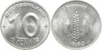 Duitsland 10 Pfennig Ddr 1950 A J1503 stgl /matt aluminium, Verzenden