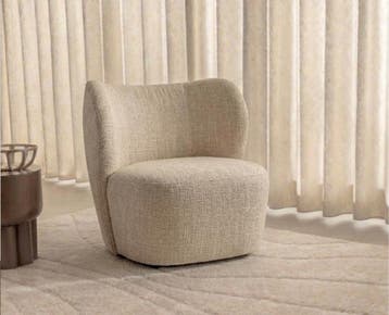 Fauteuil Riley - Naturel - Japandi - 75x82x80 cm, Ophalen of Verzenden, Nieuw