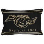 gobelin kussen antraciet nautical knot 30x45cm*, Verzenden, Nieuw
