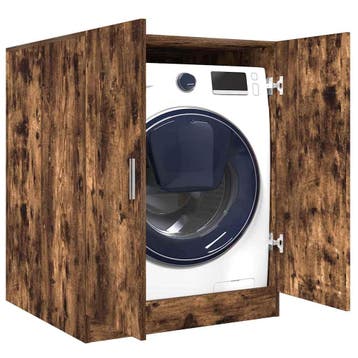 vidaXL Wasmachinekast 71x71,5x91,5 cm gerookt eikenkleurig, Witgoed en Apparatuur, Verzenden, Nieuw