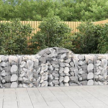 vidaXL Schanskorf gewelfd 200x50x80/100 cm gegalvaniseerd, 100 cm of meer, Verzenden, Nieuw, Metaal