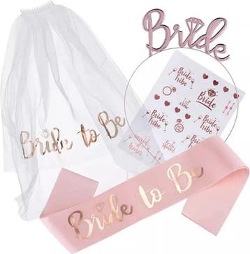 9 Buttons Bride to Be en Team Bride tribal wit, Verzenden, Nieuw, Versiering, Geboorte of Huwelijk