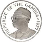 Gambia. 20 Dalasis 1977 Royal Mint, Llantrisant, United