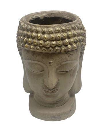 Bloempot Boeddha van steen 29 cm - Taupe, Ophalen of Verzenden, Nieuw