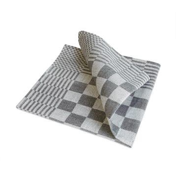 Servetten Zwart en Wit Geblokt 40x40cm 100% Katoen - Treb WS, Verzenden, Nieuw, Overige kleuren, Tafelkleed of Tafelzeil