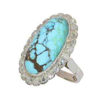 Ring - 18 karaat Witgoud - 0.72ct. tw. Diamant (Natuurlijk), Nieuw