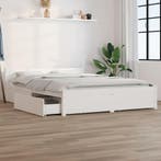 vidaXL Bedframe met lades wit 150x200 cm, Verzenden, Wit, Overige maten, 200 cm