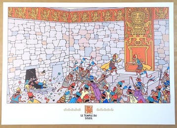 Hergé - 1 Offset Print - Tintin - Le Temple du Soleil - 1996, Nieuw