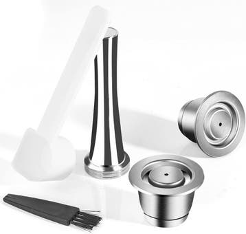 Nespresso capsules RVS - 2 stuks | Retourdeal 31% Korting, Ophalen of Verzenden, Zo goed als nieuw
