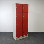 Rode Lockerkast - 8-deurs | 194,5 x 79 x 50 cm (D), Ophalen of Verzenden, Gebruikt