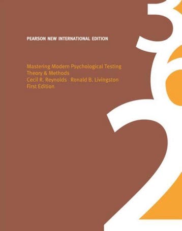 Mastering Modern Psychological Testing: Pearson New, Verzenden, Gelezen, Reynolds Cecil