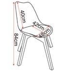 24goodz Eetkamerstoel Set van 2 - Ergonomisch Ontwerp - Stab, Huis en Inrichting, Stoelen, Verzenden, Nieuw