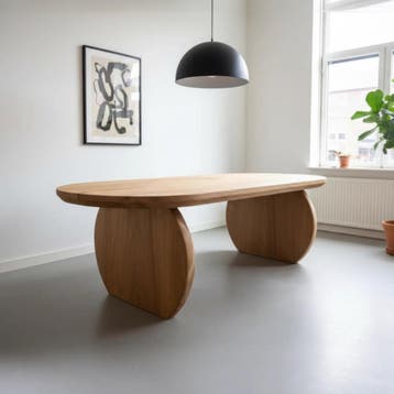 Eetafel Suarhout ronde poten | World of Brosi, Ophalen of Verzenden, Nieuw