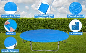 Overtrek Trampoline Blauw Ø366cm (Trampolines, Speelgoed), Kinderen en Baby's, Speelgoed | Buiten | Trampolines, Verzenden, Nieuw