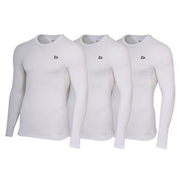Donnay Donnay Heren - 3-Pack - Baselayer Shirt Lange Mouw  -, Verzenden, Nieuw