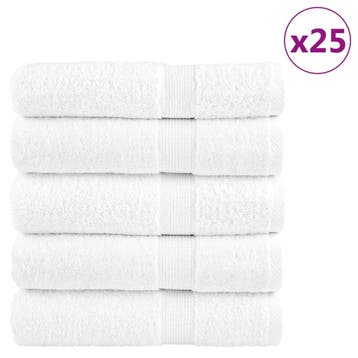 vidaXL Badhanddoeken SOLUND 25 st 600 g/m² 70x140 cm wit, Verzenden, Nieuw, Wit