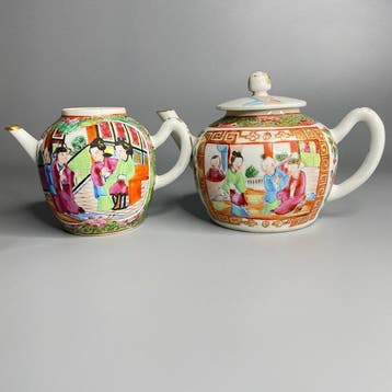 Theepot (2) - Porselein - jiaqing theepot, Antiek en Kunst