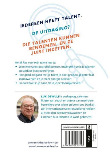 Ik kies voor mijn talent 9789401436557 Luk Dewulf, Boeken, Verzenden, Zo goed als nieuw, Luk Dewulf