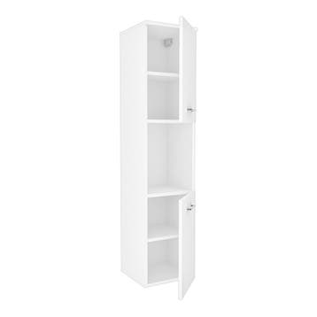 Kolomkast Krildihana 131x30x30 cm wit en zilverkleurig [en.c, Verzenden, Nieuw