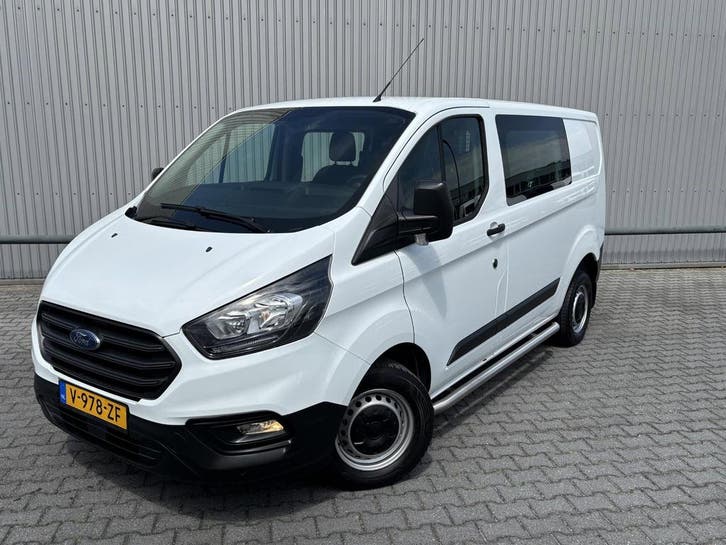 Ford Transit Custom 280 2.0 TDCI L1H1 Ambiente*A/C*TEL*DUBBE, Auto's, Bestelauto's, Lease, Zwart, Handgeschakeld, Wit, Financial lease