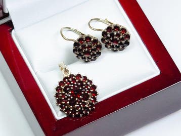 Zonder minimumprijs - 2-delige sieradenset - 900 zilver -, Sieraden, Tassen en Uiterlijk, Antieke sieraden