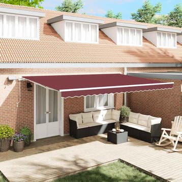 vidaXL Luifel handmatig uittrekbaar met LED 500x300 cm, Verzenden, Nieuw