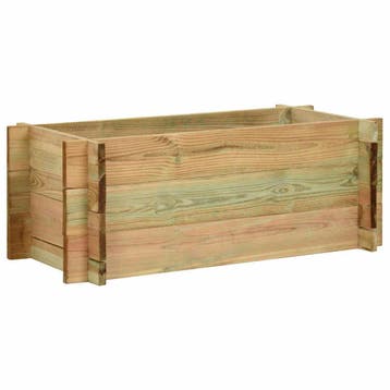 vidaXL Tuin Verhoogd Groentenbed Groen 120 x 80 x 32 cm, Verzenden, Nieuw, 60 tot 100 cm, Hout