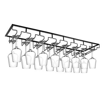 Ophangrek Wijnglazen - 24 glazen - Zwart - Wijnglazenhouder, Verzenden, Nieuw