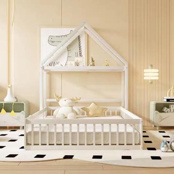 Kinderbed 140x200 cm – Massief Houten Bed met Opbergruimte, Verzenden, Nieuw