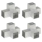 vidaXL Paalverbindingen 4 st X-vorm 101x101 mm, Verzenden, Nieuw