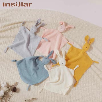 Zacht Muslin Baby Knuffeldoekje met Konijn - Comfort & Slaap, Verzenden, Nieuw