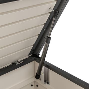 Kussenbox Antraciet 385L metaal afsluitbaar (Tuin en Terras), Verzenden, Nieuw