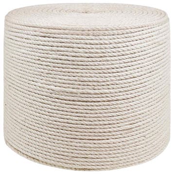 vidaXL Jute Touw 4 Wit 100% Tossa jute, Verzenden, Nieuw