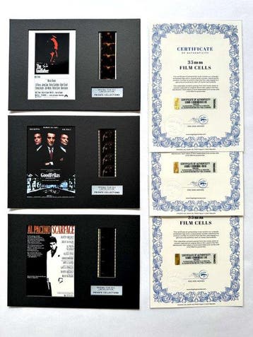 Gangster Classics – Extremely rare Set of 3 Mounted 35mm, Nieuw