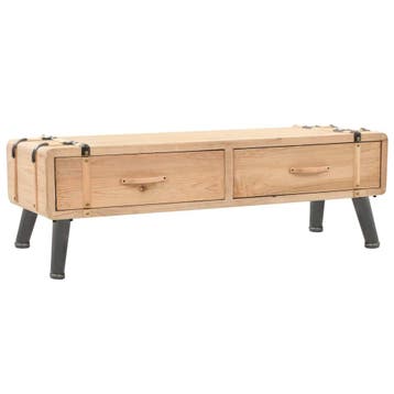 vidaXL Tv-meubel 120x33x35 cm massief vurenhout, Minder dan 50 cm, Verzenden, 100 tot 150 cm, Nieuw