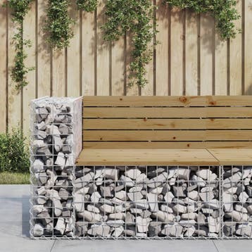 vidaXL Tuinbank schanskorfontwerp 92x71x65,5 cm, Verzenden, Nieuw