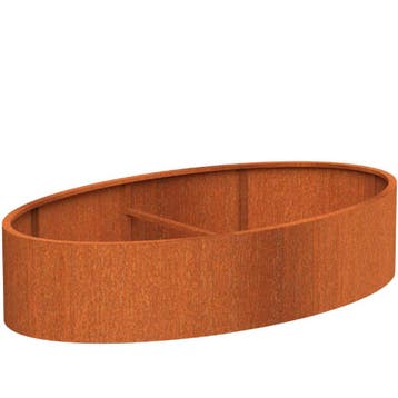 Cortenstaal plantenbak 280x160x60cm - Met bodem, Tuin en Terras, 100 cm of meer, Nieuw, Metaal, Overige vormen