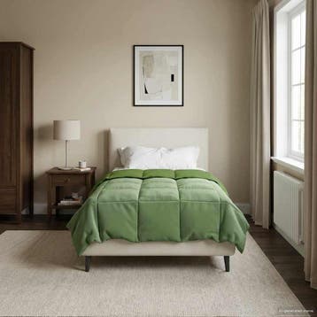 vidaXL Zomer Dekbed Gekwilt Groen 140 x 200 cm Microfiber, Verzenden, Nieuw, Groen