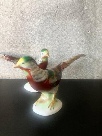 Figuur - Porzellanvögel, Paar (2) - Porselein, Antiek en Kunst