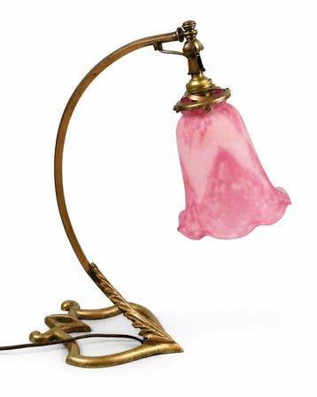 Daum Nancy - Tafellamp - Elegante Art Nouveau Tafellamp -